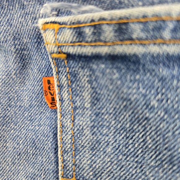 Vintage Levis 517 Jeans Mens 38x32 Denim Bootcut Orange Tab Made in USA 80s - Picture 4 of 16